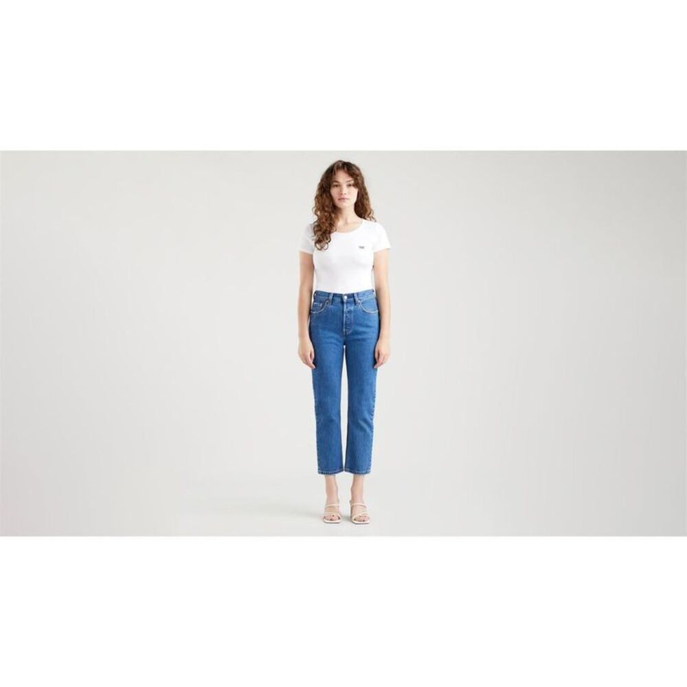 Levis Womens/Ladies 501 Straight Leg Ankle Grazer Jeans / Jazz Pop